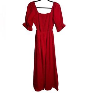 Arula Smocked Maxi Dress Red Size X